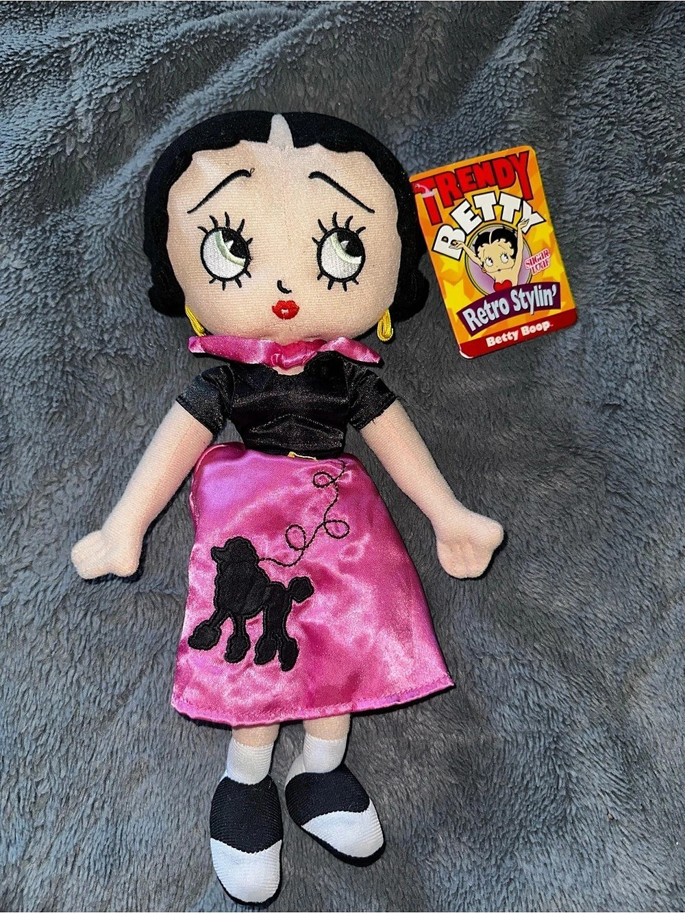 Betty Boop Retro Stylin' Betty Boop Plush Doll Pink & Black Like New